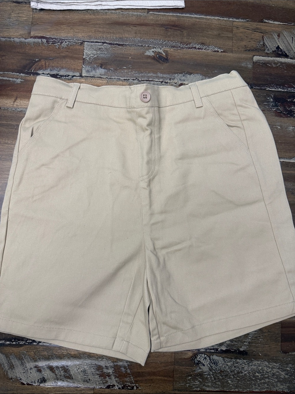 Original Penguin Beige Cotton Blend Shorts